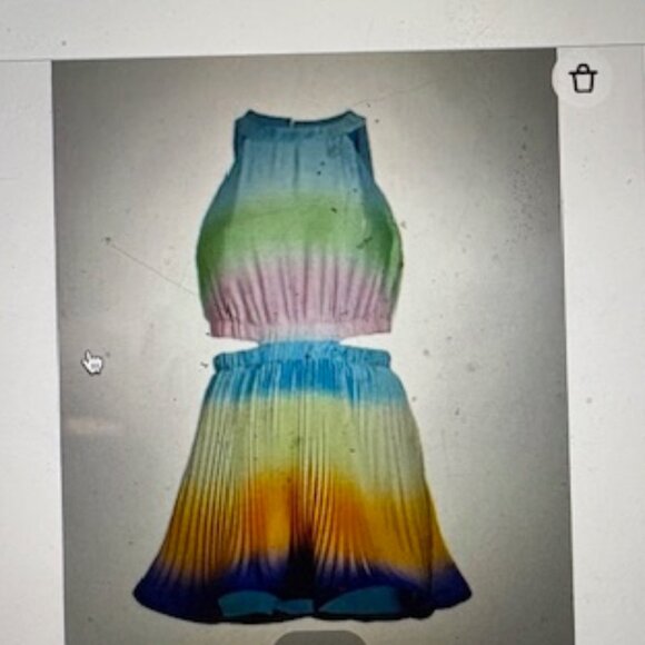 SIMKHAI Braelynn Ombré Plissé Minidress, Sz 10, NWT, Retail $495 - Picture 1 of 9